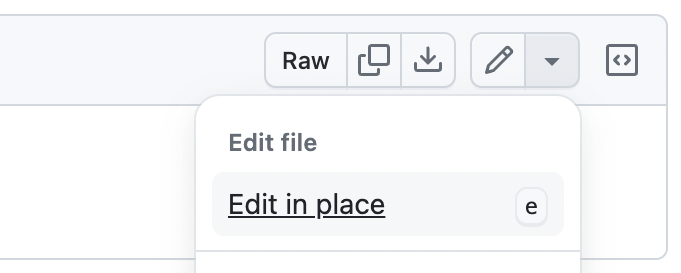 Screenshot of the GitHub user interface for file editing